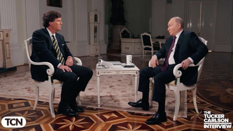 «Листи» Хмельницького, як закінчиться війна та привид Гітлера: путін дав інтерв&#039;ю Карлсону