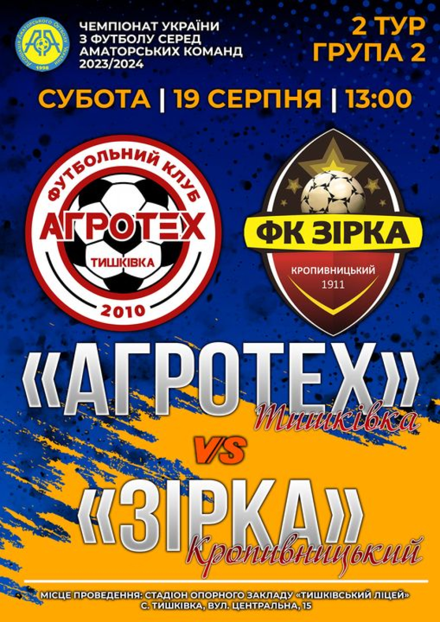 Увага! Чемпіонат України з футболу серед аматорських команд в Тишківці!